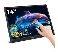 Monitor portatile touchscreen da 14 pollici, estensore per schermo per laptop IPS FHD 1920x1200P con supporto regolabile, 60 Hz, 300 cd/luminosità, 100% sRGB, monitor touchscreen USB-C HDMI per comput