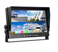 Monitor Quad da 7" con schermo bianco, doppia testa, telecamera posteriore 1080P, videoregistratore for veicoli, for camion, furgoni, camper(2x 20m Kits,64G)