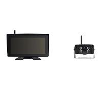 Monitor Registratore DVR AHD Wireless Impermeabile 9'' Posteriore/anteriore/laterale 1080P Per Camion Carrelli Elevatori Escavatori Lente Retrocamera(2 Camera,128GB Card)