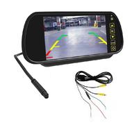 Monitor retrovisore LCD per auto da 1,7 pollici Schermo HD 16:9 2 ingressi AV Nero Regolazione automatica della luminosità Universale