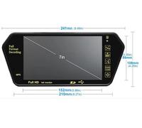 Monitor specchietto Multimediale Bluetooth Retromarcia auto camper 7" 2 ingressi