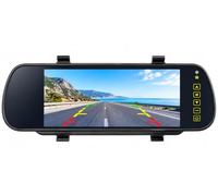 Monitor Specchietto Retrovisore Auto 7 Pollici Full HD, Display LED 16:9 con Ingresso Video per Retrocamera, Schermo Digitale con Pulsanti di Controllo, Supporto USB e Scheda TF, per Auto e Veicoli