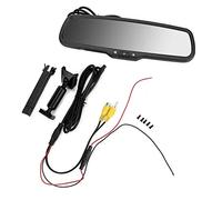 Monitor specchietto retrovisore auto-KIMISS Monitor retrovisore, 4.3 pollici nuovissimo design di moda ABS Monitor retrovisore Monitor oscuramento automatico retrovisore nero