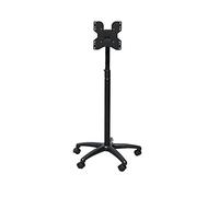 Monitor Stand Floor-Standing Monitor Mount Stand 43.3 inch high Single Monitor Stand Mobile cart 14"-32" Monitor Stand Mount with 5 Rollers Hold up to 44lbs Monitor Mount