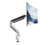 Monitor stand， Supporto for monitor singolo regolabile, braccio a gas girevole con rotazione dell'inclinazione, con base con anello di tenuta, adatto da 13 a 32" ，parts(Black)