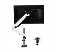 Monitor Stands - Supporto per schermo singolo, braccio monitor a movimento completo con morsetto a C e gestione dei cavi, compatibile con display da 15 a 32 pollici, supporta 17,6 lb