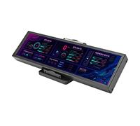 Monitor Temperatura Computer da 8,8, Monitor Touch IPS, Display Temperatura PC per AIDA64 1920x480 60Hz Interfaccia USB C CPU GPU Schermata Dati SSD per Raspberry Pi per Linux (Nero)