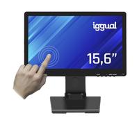 Monitor touch iggual 15.6″ HD+ LCD capacitivo 75Hz Nero VGA HDMI USB Windows/Linux