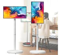 Monitor touch screen portatile con batteria ricaricabile, display intelligente da 32 pollici, Android 13, tocco a 10 punti, rotazione girevole, supporto rotante