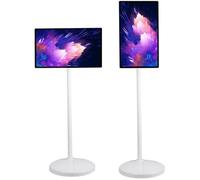 Monitor touchscreen portatile da 32 pollici con supporto su ruote, display mobile intelligente wireless, webcam da 8 MP, rotazione completa