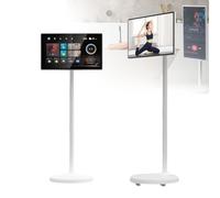 Monitor TV Android portatile con display touch, schermo IPS FHD, batteria 6000mAh, mirroring wireless, supporto regolabile per casa e ufficio