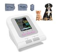 Monitor veterinario per animali domestici, misuratore automatico della pressione sanguigna con display da 2,8" e 3 bracciali, funzione di archiviazione dati, sfigmomanometro elettronico