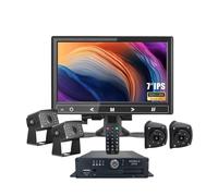 Monitor VGA con schermo IPS registratore DVR, telecamere anteriori e posteriori, Trick Bus, 4 PIN AHD 1080P, 7 ", 12-36V(64G)
