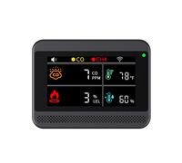 Monitoraggio Della Qualità 'Aria Interna con Allarmi, Tester 4 In 1 per Gas CH4/CO/Temperatura/Umidità per Casa, Auto, Piante, Animali Domestici