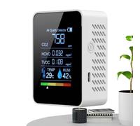 Monitoraggio della qualità 'aria - Monito della qualità 'aria del kit di prova | Misuratore di umidità di temperatura con sensore HCHO CO2 TVOC | Tester interno digitale per la scuola d