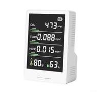 Monitoraggio della qualità dell'aria del rivelatore di formaldeide in tempo | Misure: formaldeide, PM2.5, PM10, VOC; avvisi in tempo reale per un ambiente di respirazione interno più sicuro