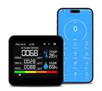 Monitoraggio della qualità dell'aria interna 9 in 1: rileva PM2.5, PM1.0, PM10, CO2, CO, TVOC, HCHO, temperatura e umidità per casa, ufficio, scuola e hotel