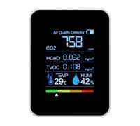Monitoraggio della qualità dell'aria - Monitor portatile della qualità dell'aria | Dispositivo di rilevamento accurato di CO₂ con display | Display chiaro Monitor portatile accurato per la sicurezza