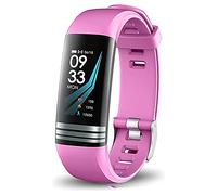 Monitoraggio della salute delle donne, impermeabile Fitness Smart Watch Frequenza cardiaca Musica GPS integrato Monitoraggio del nuoto del sonno per uomini Donne pink