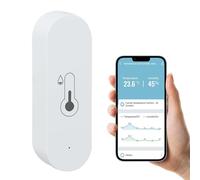 Monitoraggio della Temperatura di Umidità WiFi Monitor sensore digitale di umidità temperatura wireless compatibile con Alexa e Google Home Adatto per Scantinati Cantine Scatole per Sigari Serre