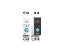 Monitoraggio Energetico Tuya Wifi Smart Circuit Breaker Switch Con Misurazione 63A1P Din Rail Remote Control Home Life App Timer Modulo(White No metering,10A)