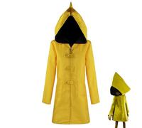 Monivi Little Nightmares - Costume per cosplay, uniforme, con cappuccio, per Halloween, fumetti, feste in maschera (donna, 120)