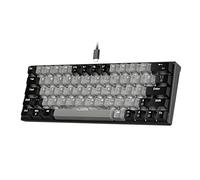 Monivi Tastiera da gioco pluggable doppia magia nera e grigia 64 tasti tastiera meccanica portatile RGB retroilluminata ufficio reale