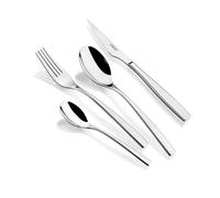 MONIX Como | Set posate 24 pezzi con coltello da bistecca, acciaio inossidabile