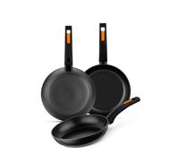 MONIX Fuego | Set di 3 padelle 18-22-26 cm, alluminio forgiato, antiaderente bic