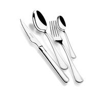 MONIX Manila | Set di 24 pezzi di acciaio inox 18/10 con da bistecca, colore grigio (6 persone)