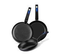 Monix Set 3 padelle Martin Berasategui Alluminio forgiato rivestimento XYLAN® Ø18/22/26 cm Nero