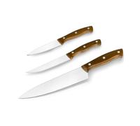 MONIX Planet | Set 3 cuchillos de cocina con mango de madera