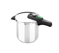 MONIX Quick | Set di 2 pentole a pressione 4 L 6 L, Acciaio Inox | Triplo sistema di sicurezza, 2 livelli di pressione, Adatta a tutti i tipi di piani cottura