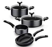 MONIX Resistent Plus | Batteria Da Cucina Di 5 Pezzi E Set Di 2 Padelle, Allumin