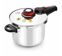 MONIX Selecta | Set di 2 pentole a pressione 6 L, Acciaio inox 18/10 | Argento, 2 Unità