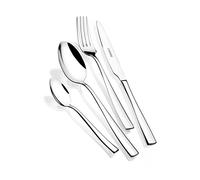 Monix Siena Set con coltello per lombata, Acciaio Inox, Grigio, 8.5x14.5x24 cm, 24 Pezzi