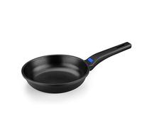 MONIX Solid+ | Padella in alluminio pressofuso da 24 cm con rivestimento antiaderente interno ed esterno, adatta per tutti i tipi di cucine, colore nero