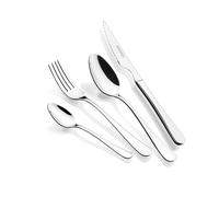 MONIX Trieste | Set posate 24 pezzi con coltello bistecca, acciaio inossidabile