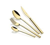 MONIX Verona Gold | Set di posate di 24 pezzi, Acciaio Inox 18/10