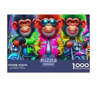 Monkey 1000 Pezzi Puzzle Difficile Regalo Per Gli Amanti Dei Animal Per Adulti A Partire Dai 14 Anni Confezione Di Alta Qualità Sfide Extra Divertenti Intrattenimento Creativo 38x26cm/1000pcs