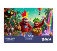 Monkey 1000 Pezzi Puzzle Idea Regalo Per Lei O Lui Animal A Partire Dai 14 Anni Confezione Di Alta Qualità Sfide Extra Divertenti Intrattenimento Creativo 52x38cm/1000pcs