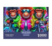 Monkey 1000 Pezzi Puzzle Idea Regalo Per Lei O Lui Animal Per Adulti A Partire Dai 14 Anni Qualità Premium Sfide Extra Divertenti Intrattenimento Creativo 70x50cm/1000pcs