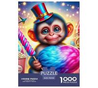 Monkey 1000 Pezzi Puzzle Idea Regalo Per Lei O Lui Animal Per Adulti E Bambini Dai 14 Qualità Premium Sfide Extra Divertenti Intrattenimento Creativo 70x50cm/1000pcs