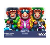 Monkey 1000 Pezzi Puzzle Regali Di Festa Animal Per Adulti A Partire Dai 14 Anni Confezione Di Alta Qualità Sfide Extra Divertenti Intrattenimento Creativo 38x26cm/1000pcs