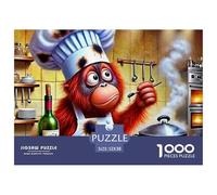 Monkey 1000 Pezzi Puzzle Regalo Per Gli Amanti Dei Animal A Partire Dai 14 Anni Confezione Di Alta Qualità Sfide Extra Divertenti Intrattenimento Creativo 52x38cm/1000pcs