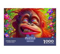 Monkey 1000 Pezzi Puzzle Regalo Per Gli Amanti Dei Animal Per Adulti A Partire Dai 14 Anni Confezione Di Alta Qualità Sfide Extra Divertenti Intrattenimento Creativo 70x50cm/1000pcs