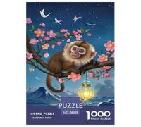 Monkey 1000 Pieces Art Puzzle Creative Cute Puzzle for Adults for Adults from 14 Years Educational Gift for Children Jigsaw Games 38x26cm/1000pcs