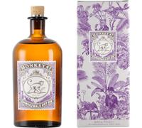 Monkey 47 Dry Gin, Gin Premium Tedesco con 47 Botaniche, 47% Vol, 50CL, Distillato Artigianale della Foresta Nera, con Astuccio regalo