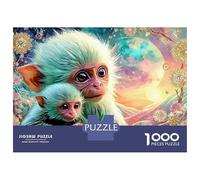 Monkey Babies Set Puzzle in Cartone Robusto Da 1000 Pezzi, Fantasy Monkeys, Gioco Di Società Divertente E Stimolante, Relax Mentale, Intrattenimento Collettivo 38x26cm/1000pcs