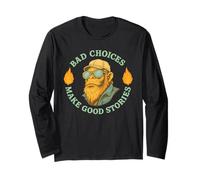 Monkey Bad Choices Makes Good Stories No Regret Story Citazione Maglia a Manica